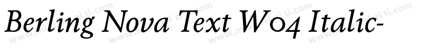 Berling Nova Text W04 Italic字体转换